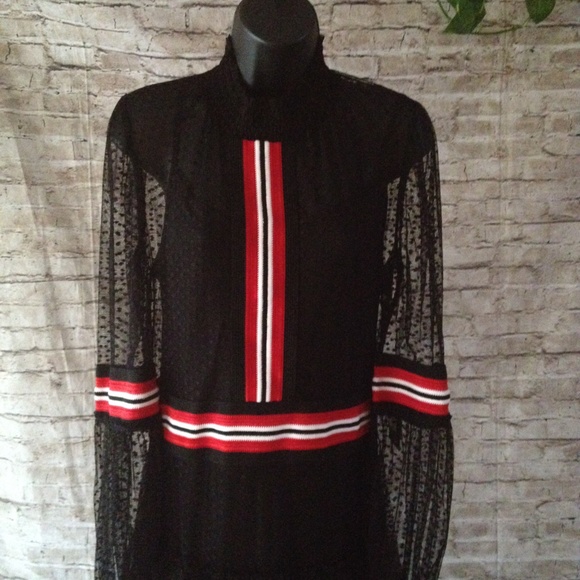 Black lace long sleeve layered maxi dress - Picture 5 of 7